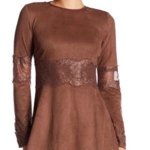 NWT Romeo and Juliet Couture faux suede dress